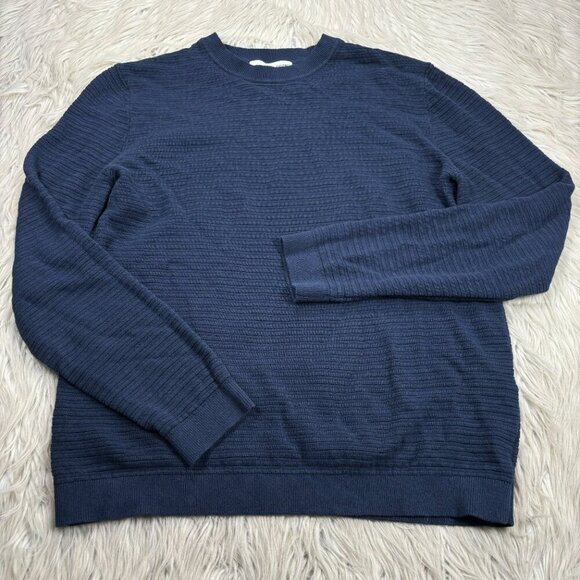 Selected Homme Horizontal Ribbed Knit Crew Pullover Sweater - Picture 2 of 7